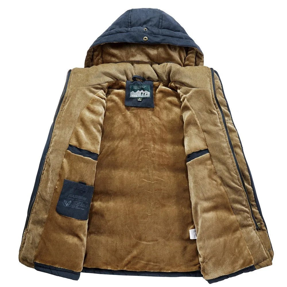 Cristian - Warme fluwelen hoodie met capuchon voor heren