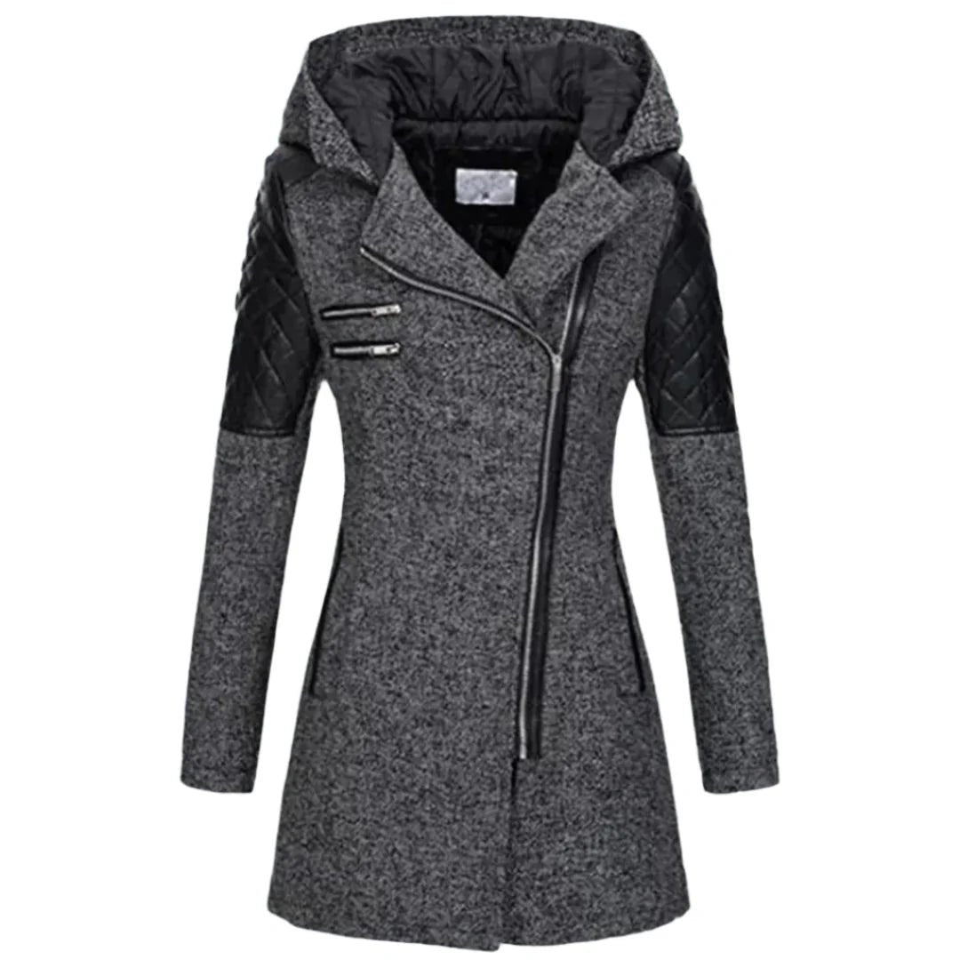 Riley - Lange winterjas met capuchon voor dames