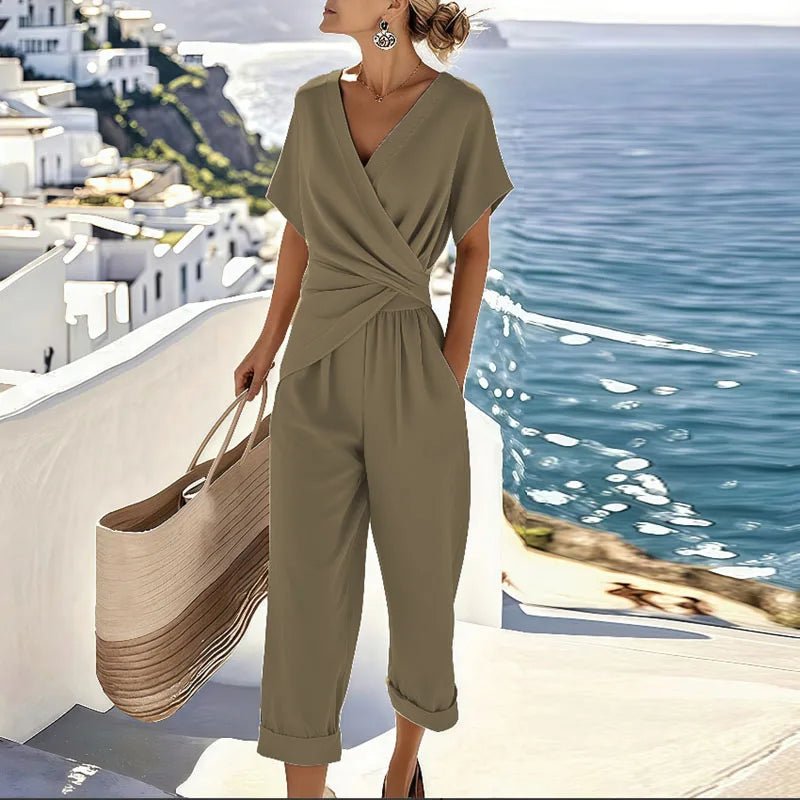 Wies - Elegante drapé tweedelige set voor dames
