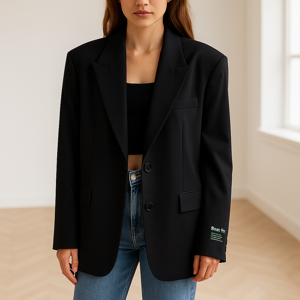 Noor - Oversized suède blazer met reverskraag voor dames