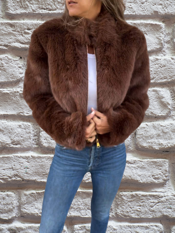 Fiep - Korte faux fur jas voor dames