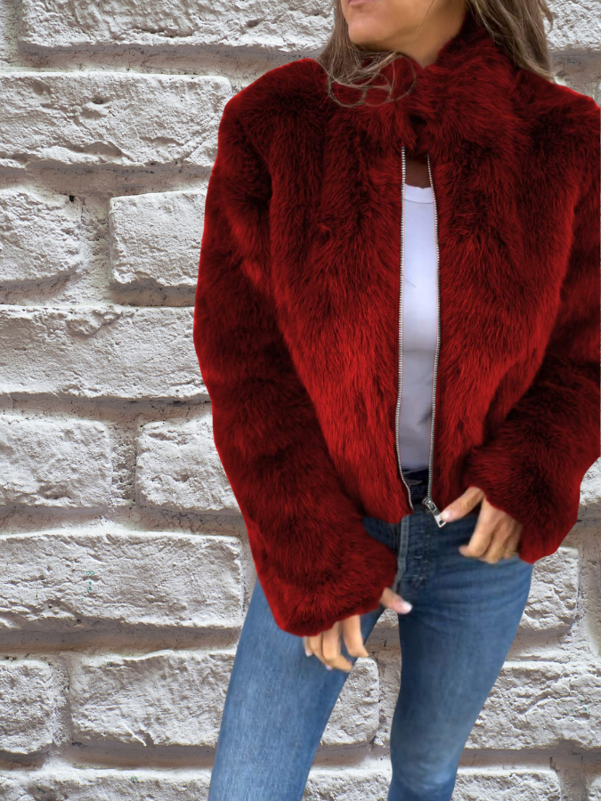 Fiep - Korte faux fur jas voor dames