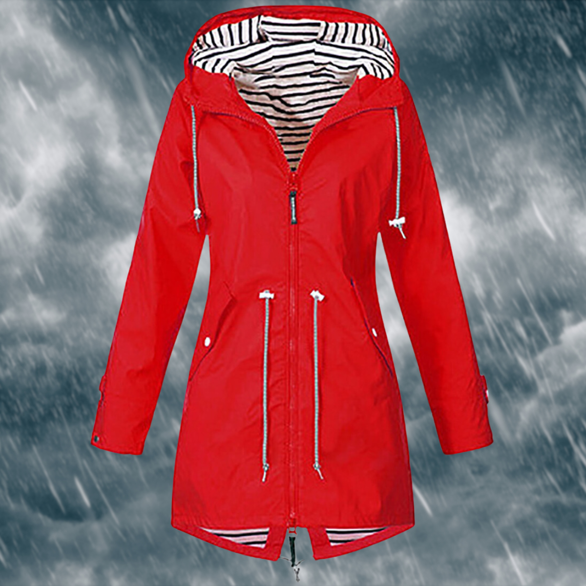 Paloma - Wind- en waterdichte regenjas met capuchon voor dames