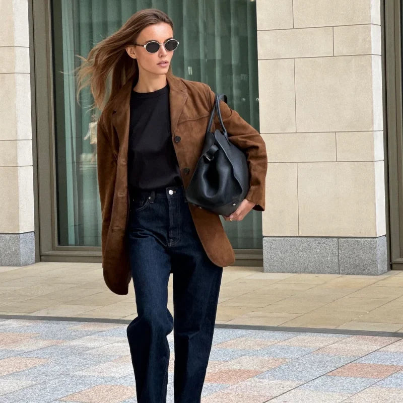 Gemma - Stijlvolle suède blazer voor dames