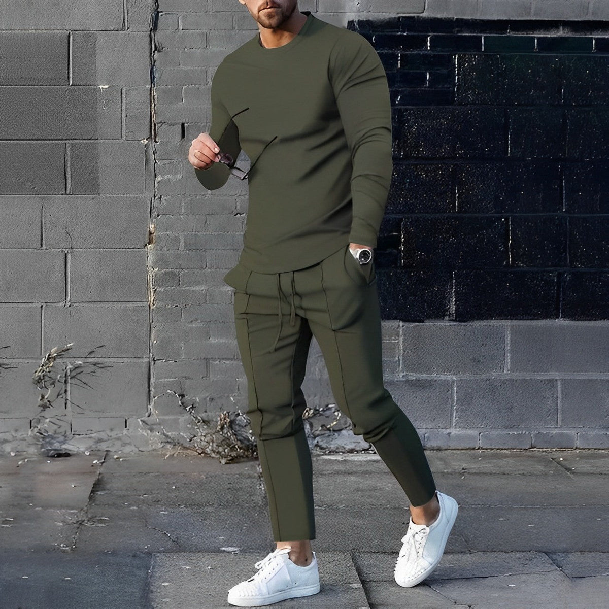 Floris - Casual gebreide sweater set voor heren