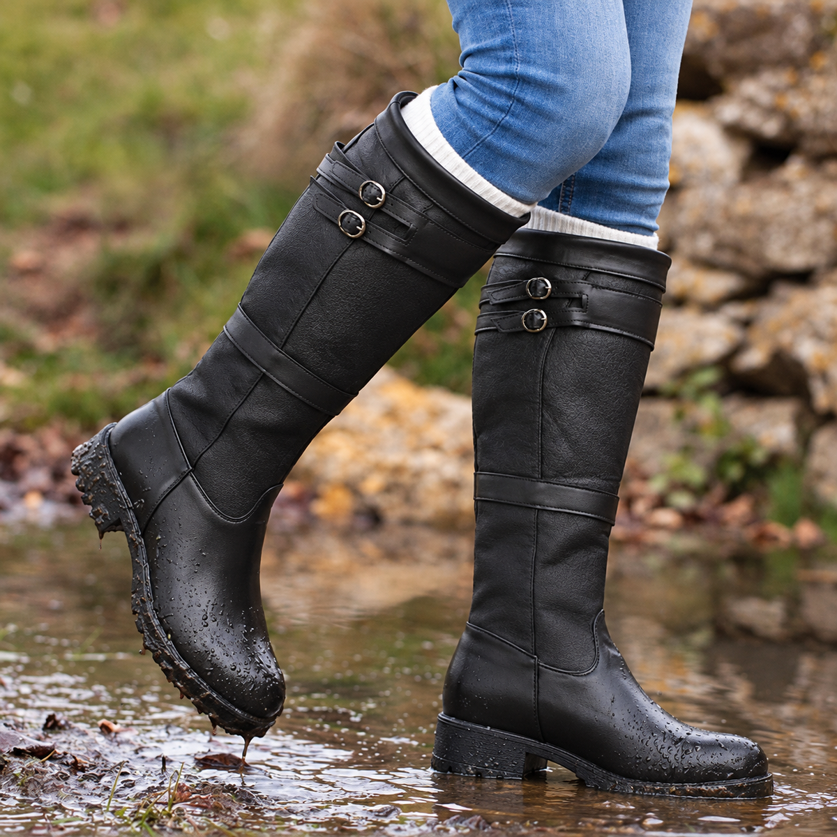 Hanne - Waterdichte kniehoge outdoor laarzen voor dames