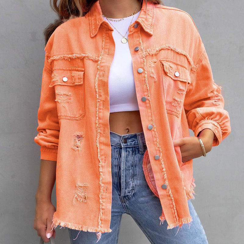 Selena - Zomerse korte denim jack voor dames