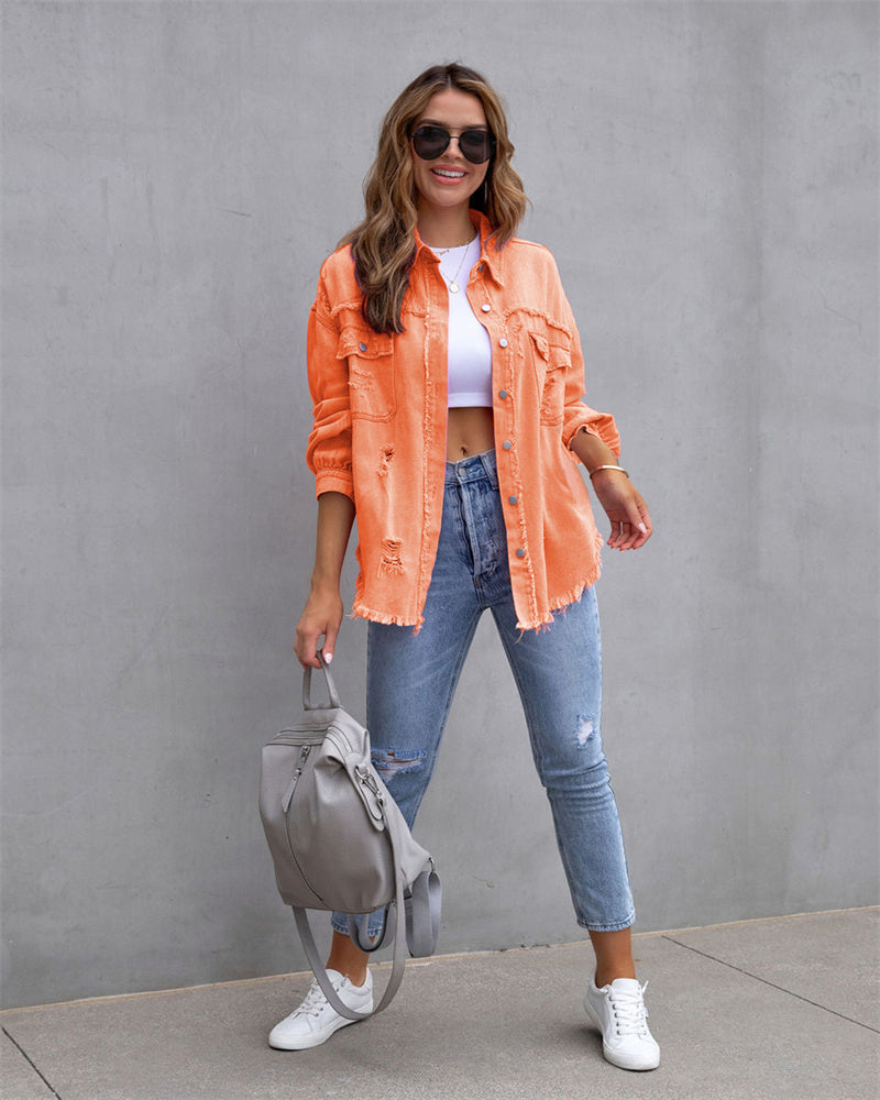 Selena - Zomerse korte denim jack voor dames