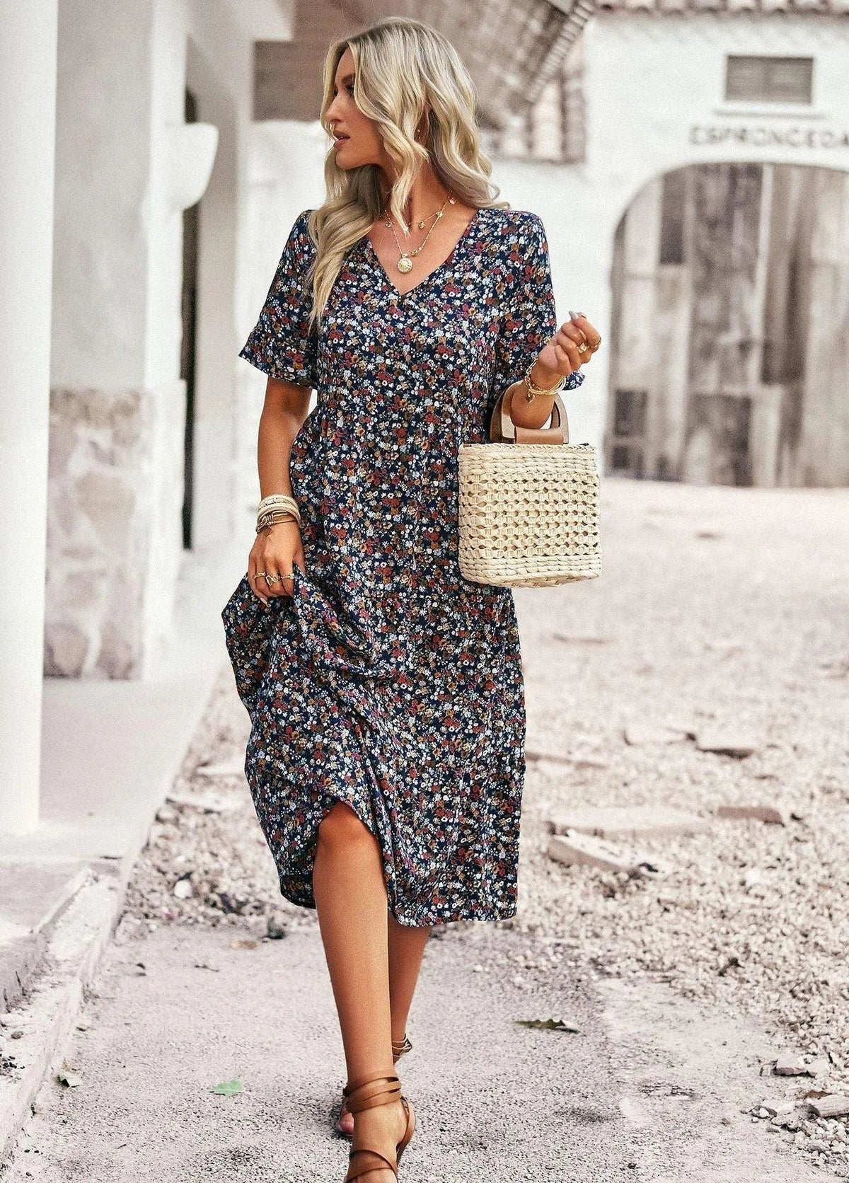 Luca - Luchtige zomerjurk met bloemenprint voor dames