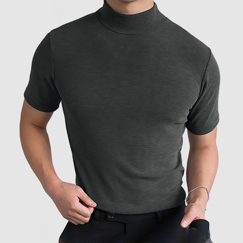 Henk - Stijlvol slim fit shirt met geribde kraag voor heren