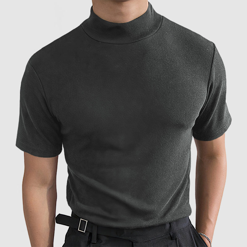 Henk - Stijlvol slim fit shirt met geribde kraag voor heren