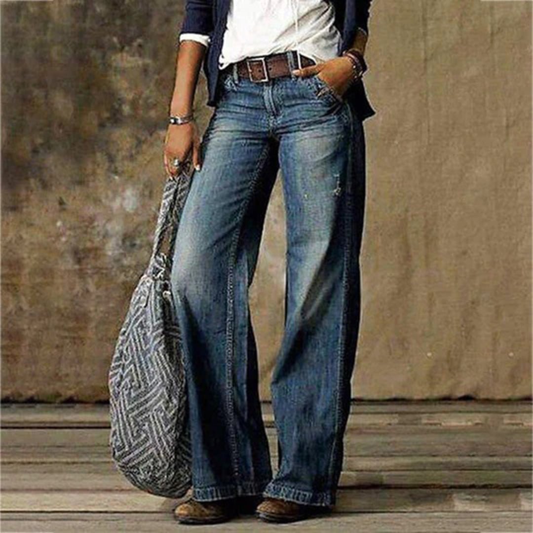 Stella - Stijlvolle high waist wide leg jeans voor dames