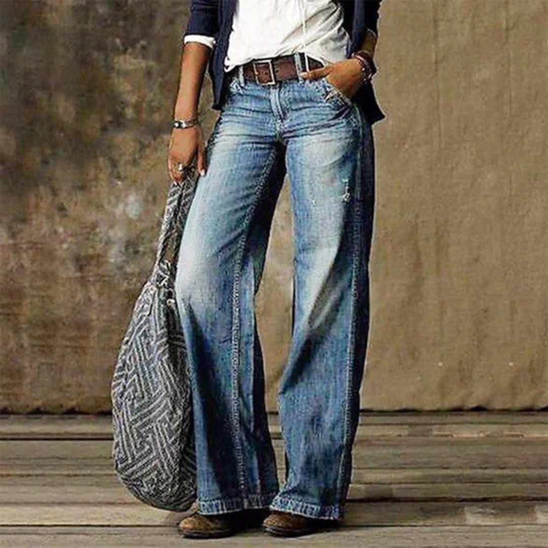 Stella - Stijlvolle high waist wide leg jeans voor dames