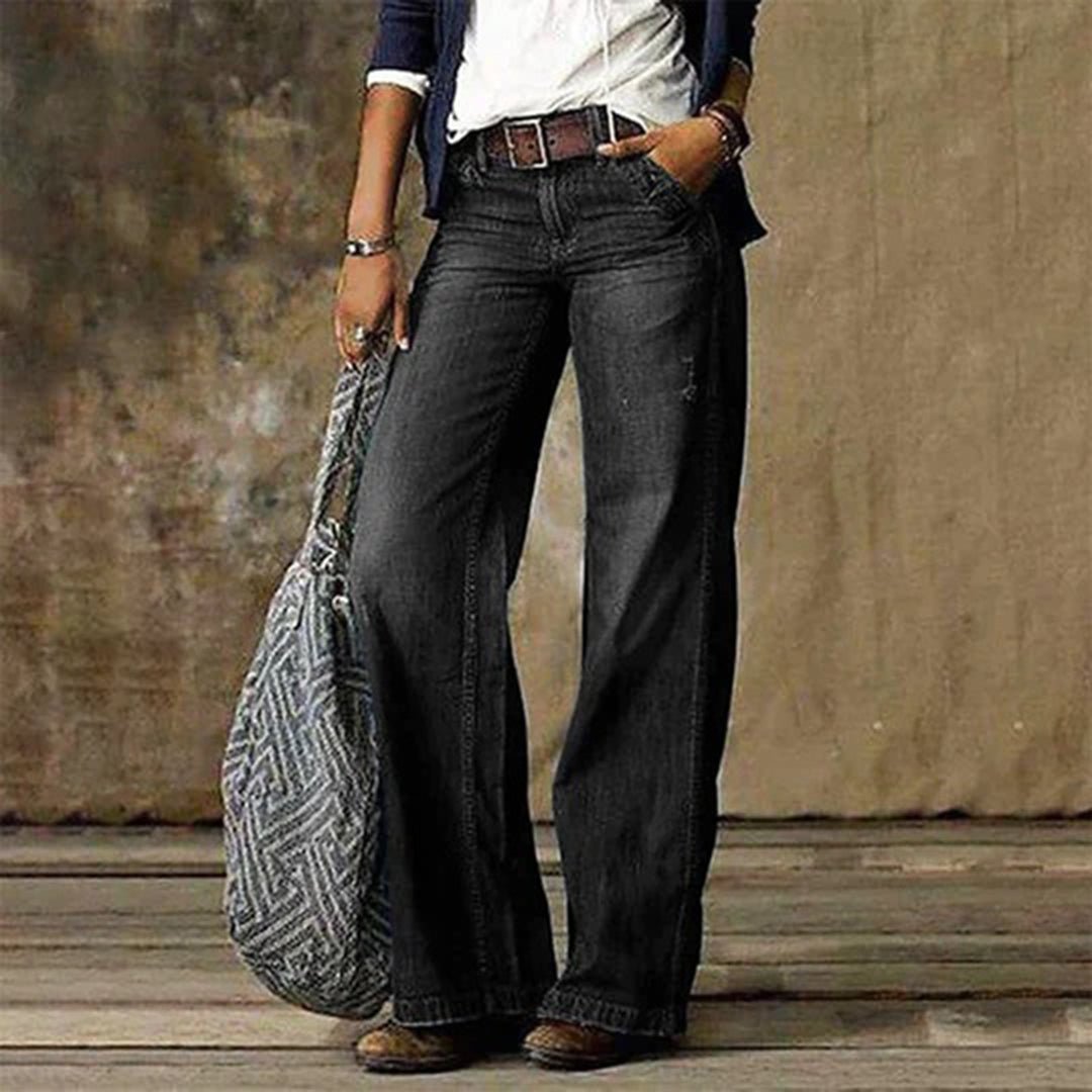 Stella - Stijlvolle high waist wide leg jeans voor dames