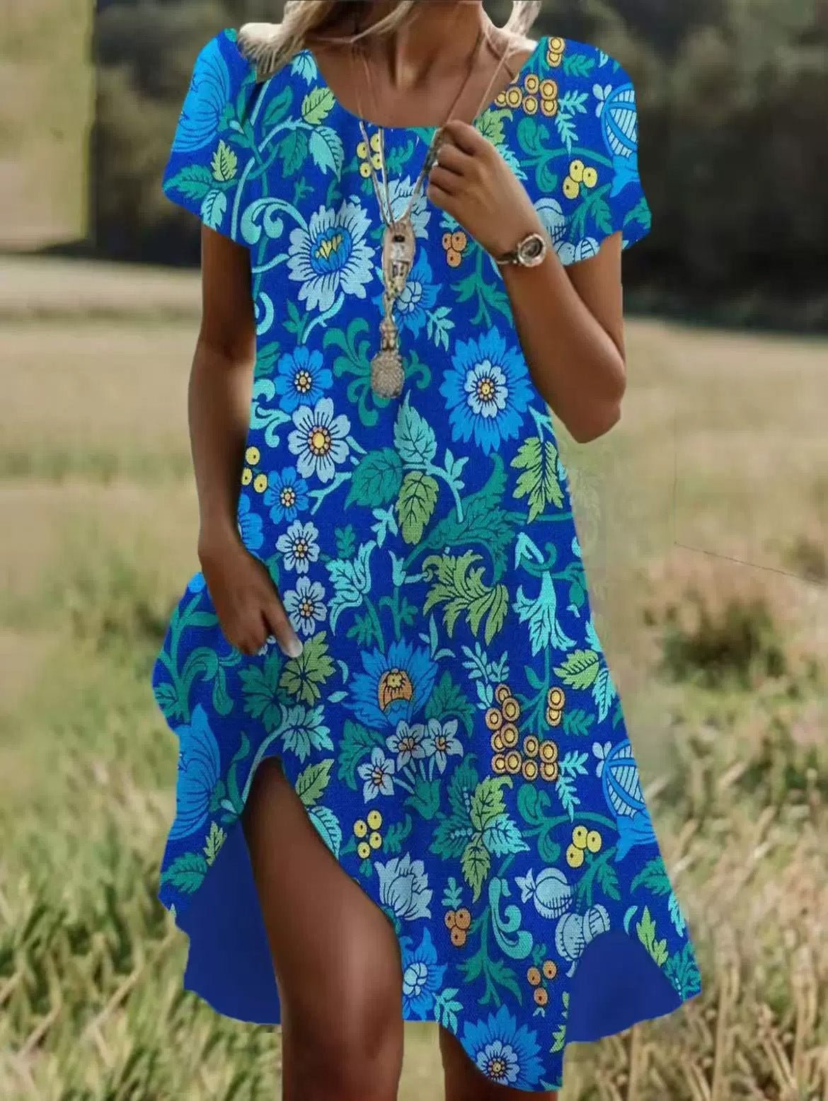 Anne - Luchtige zomer mini jurk met ruches voor dames