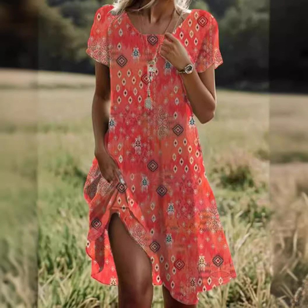 Anne - Luchtige zomer mini jurk met ruches voor dames