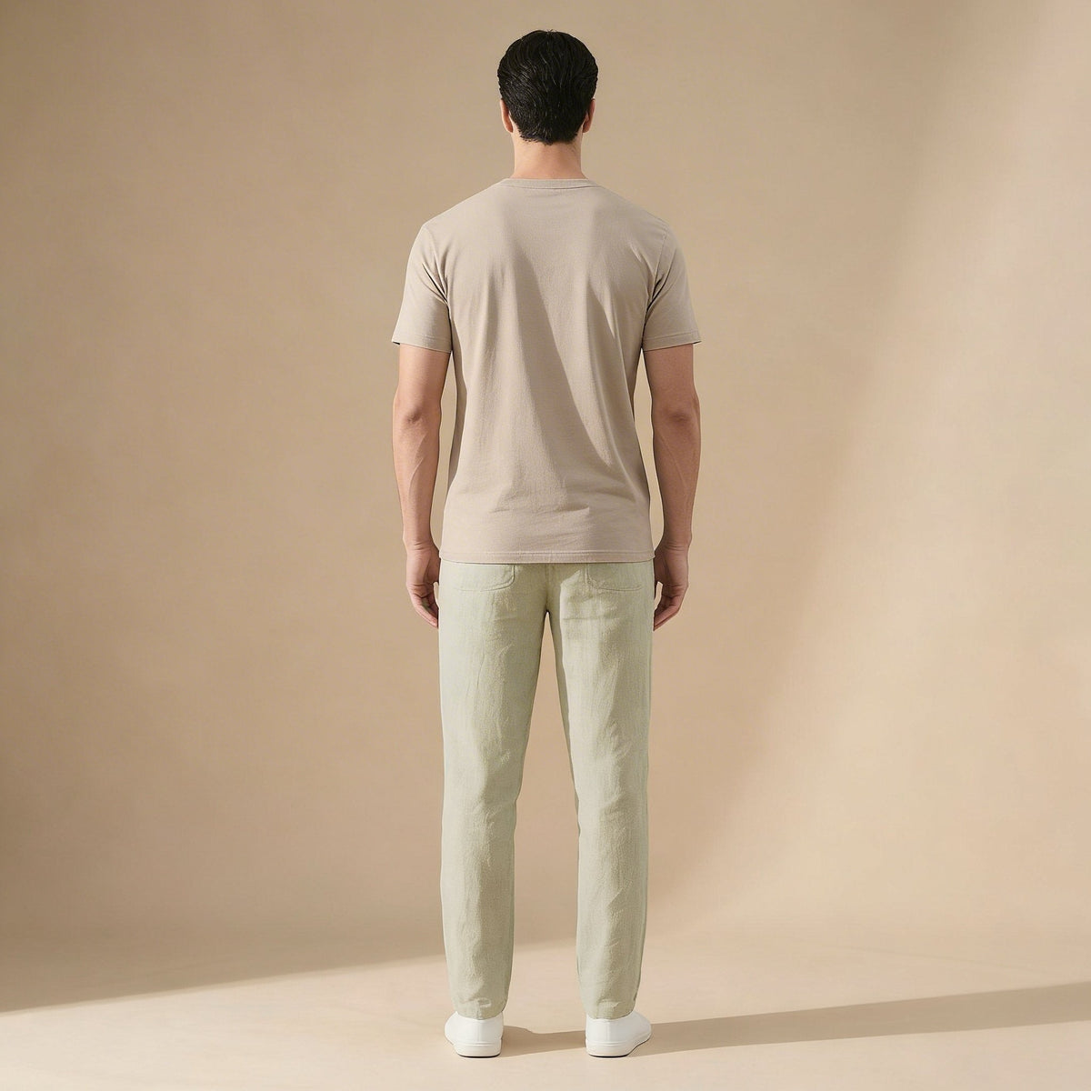 Cristian - Luchtige linnen zomerbroek met elastische taille voor heren