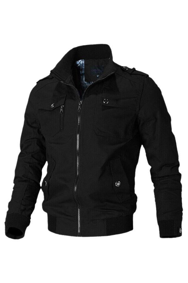 Finn - Vintage militaire bomberjack met epauletten voor heren