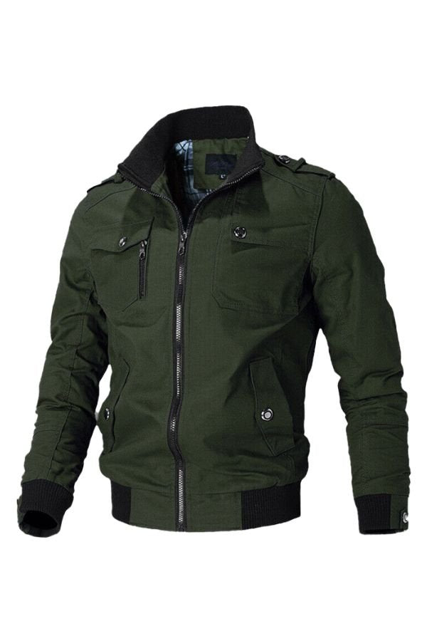 Finn - Vintage militaire bomberjack met epauletten voor heren