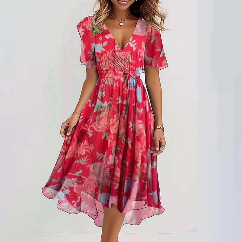 Nova - Stralende elegante jurk met pofmouwen voor dames