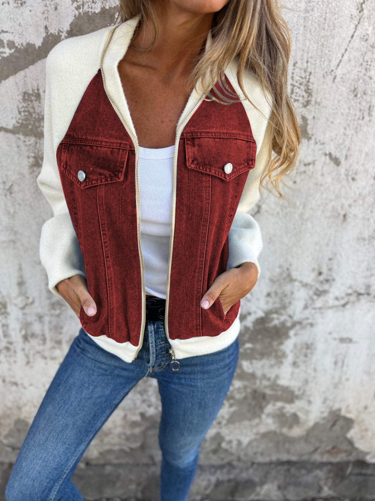Janne - Stijlvolle denim jack met capuchon voor dames