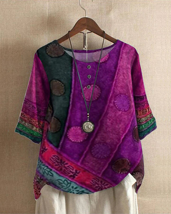 Freya - Elegante top met driekwart mouw voor dames
