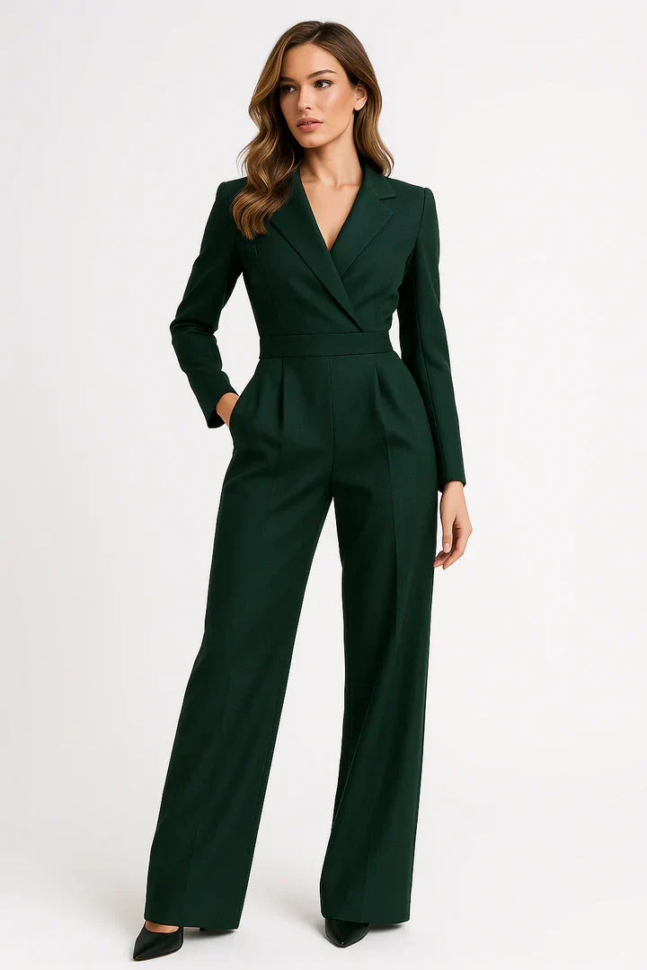 Eliza - Stijlvolle blazer jumpsuit met wijde pijpen voor dames