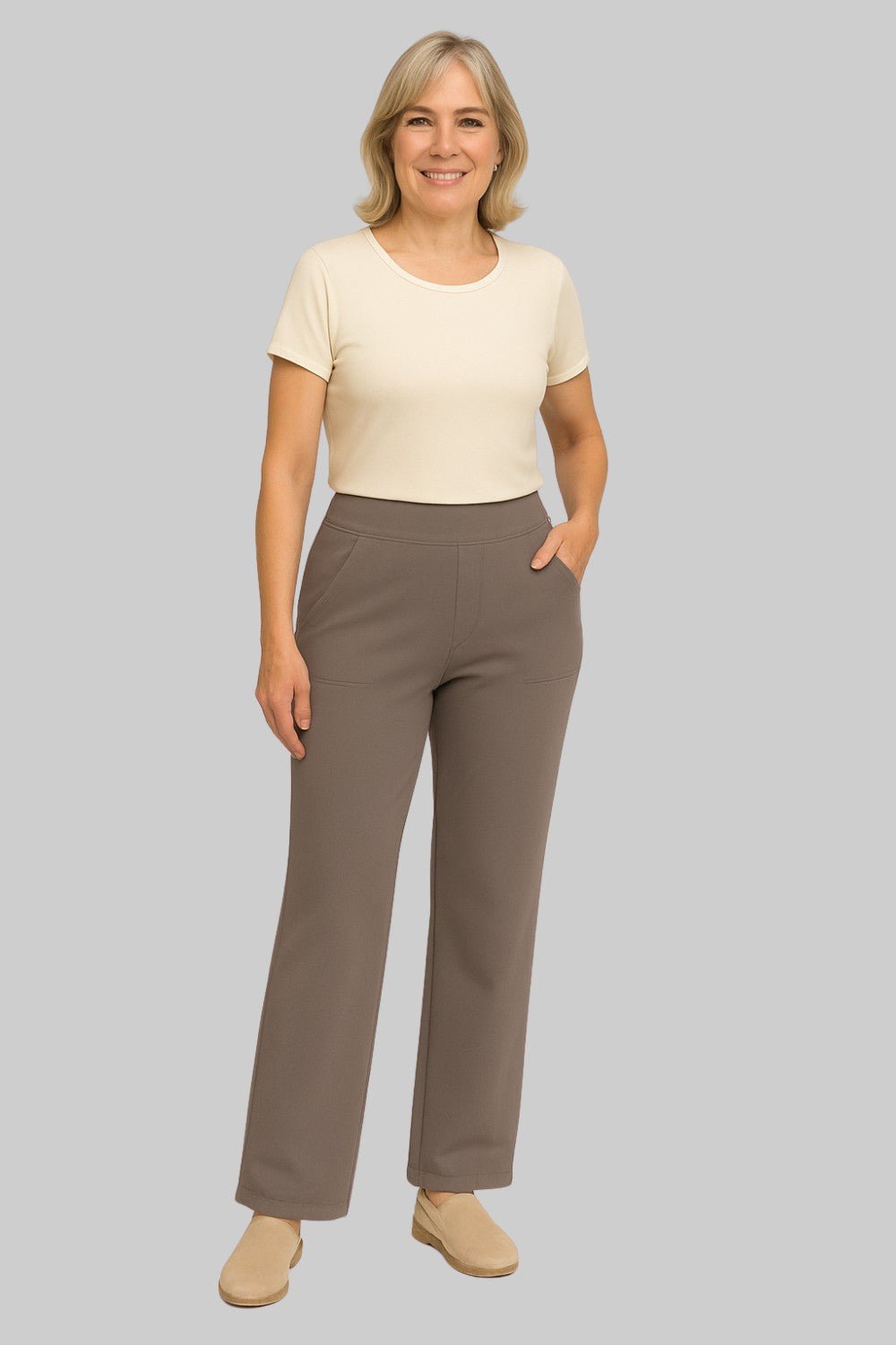 Iris - Elastische high waist stretchbroek voor dames
