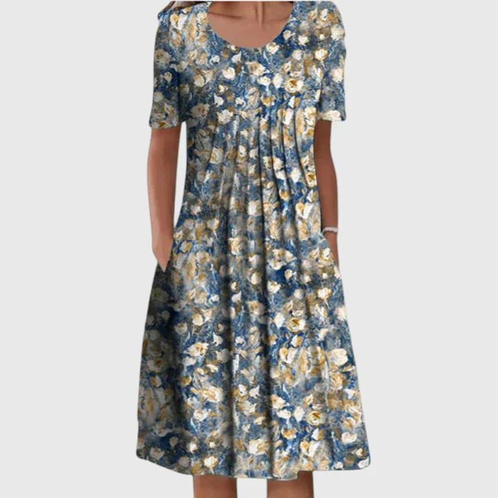 Iris - Elegante losvallende jurk met bloemenprint voor dames