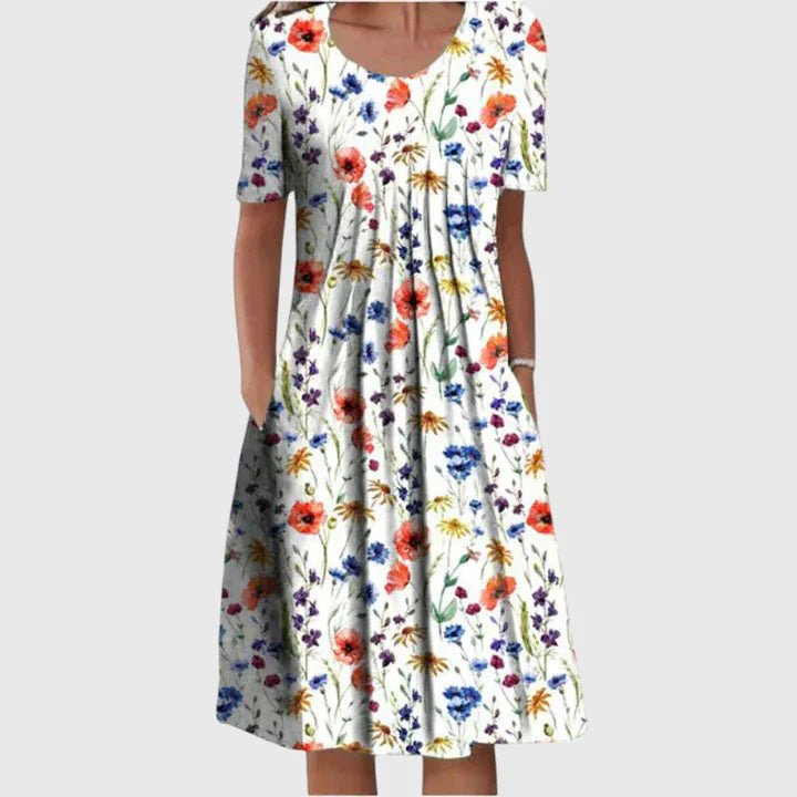 Iris - Elegante losvallende jurk met bloemenprint voor dames