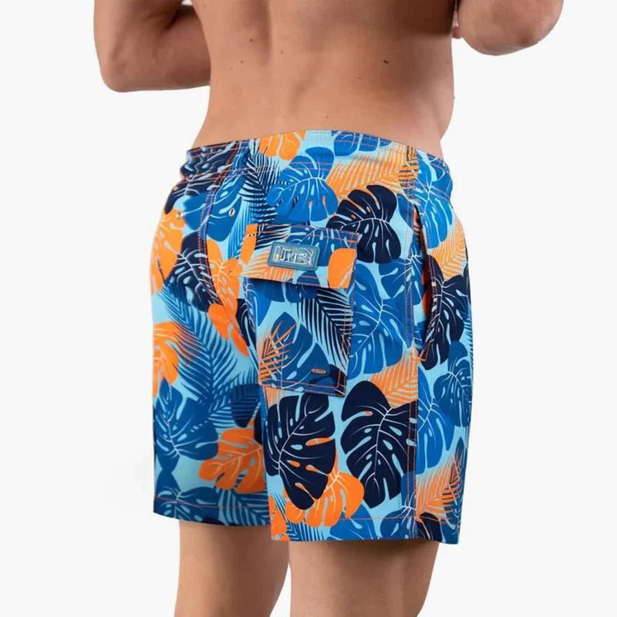 Jorrit - Sneldrogend zwemshort met tropische print voor heren