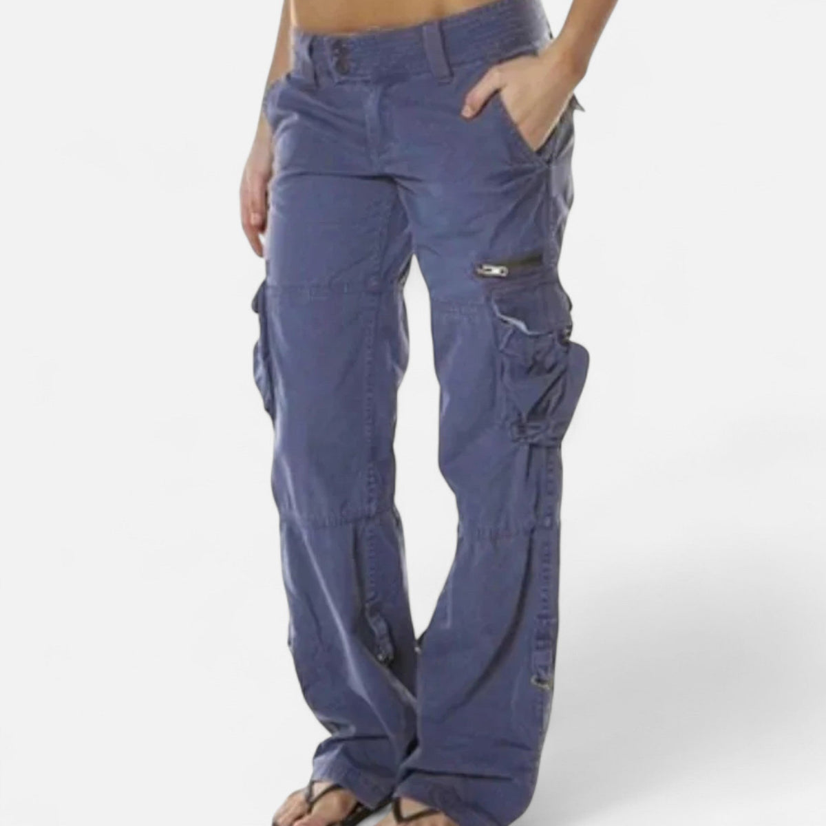 Loes - Relaxed cargo broek met rechte pijpen voor dames