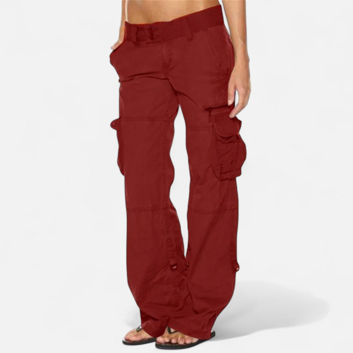 Loes - Relaxed cargo broek met rechte pijpen voor dames