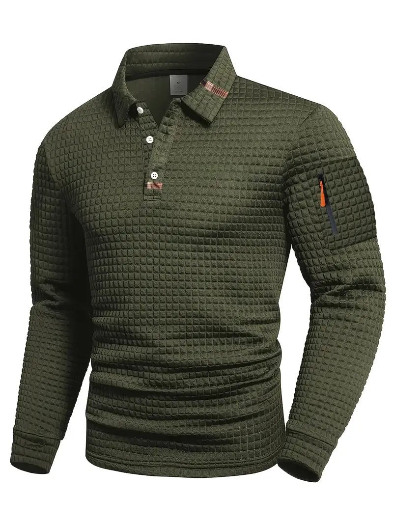 Luuk - Casual longsleeve polo voor heren