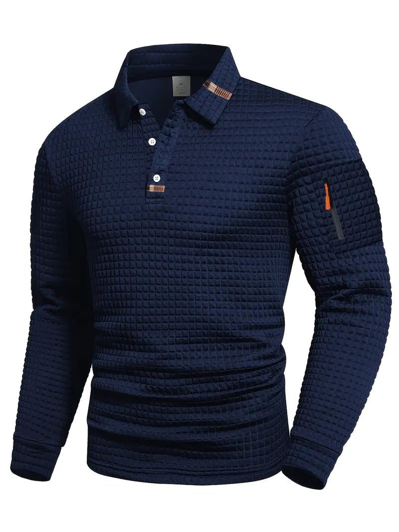 Luuk - Casual longsleeve polo voor heren
