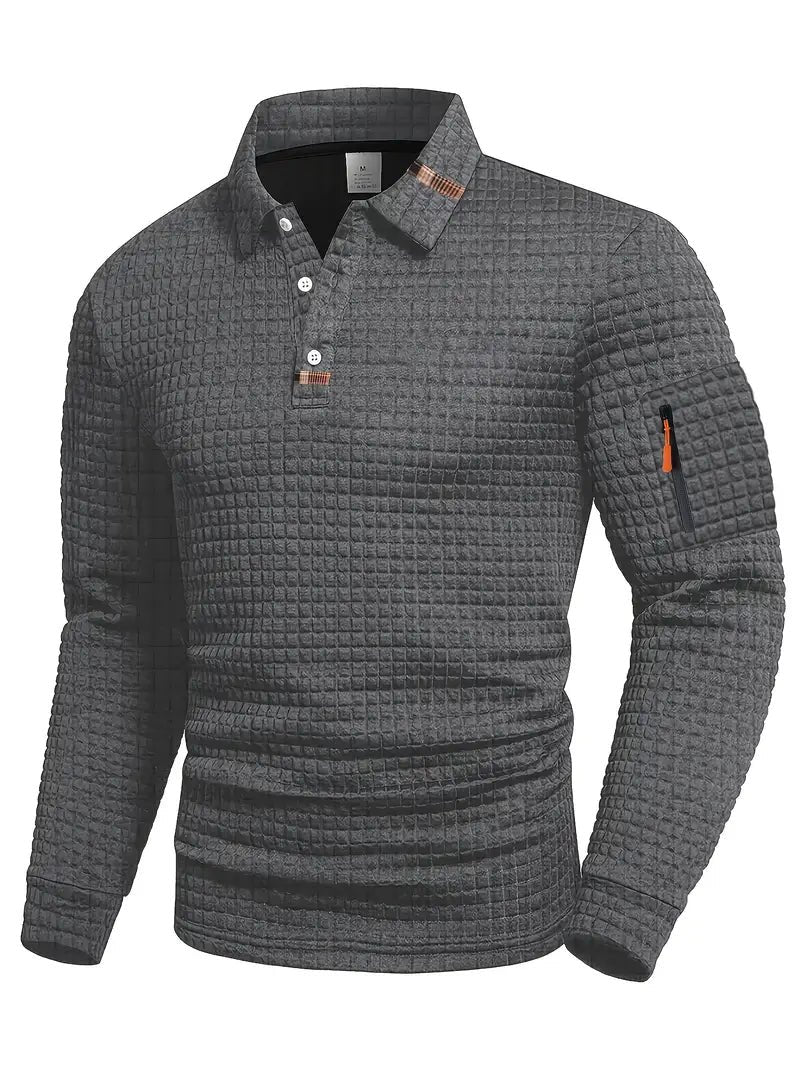 Luuk - Casual longsleeve polo voor heren