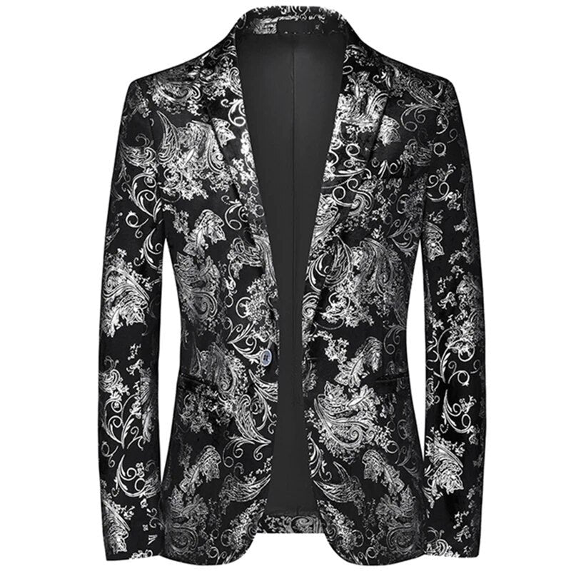 Oscar - Stijlvolle zakelijke herenblazers met barokprint