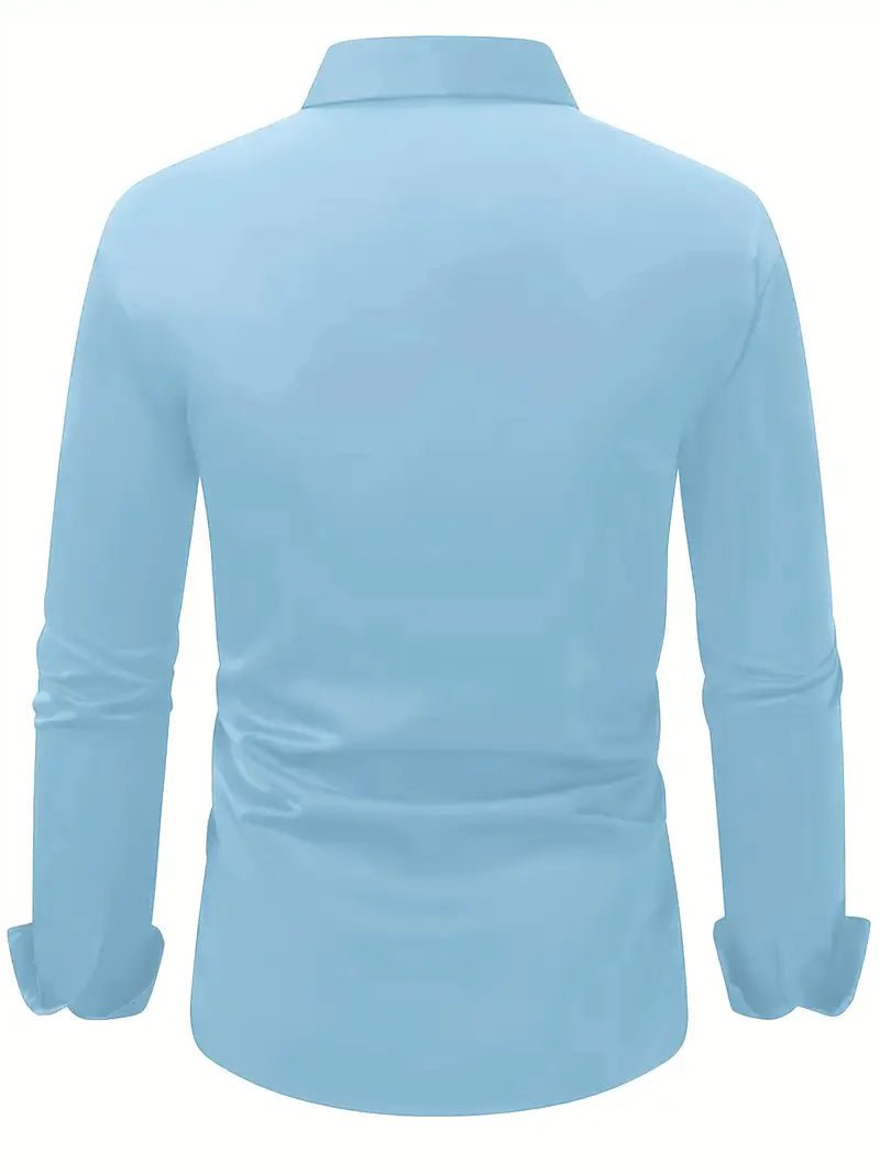 Maarten - Ademend slim fit overhemd met lange mouwen voor heren