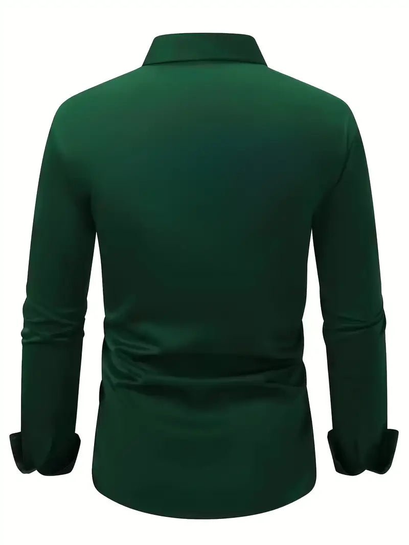 Maarten - Ademend slim fit overhemd met lange mouwen voor heren
