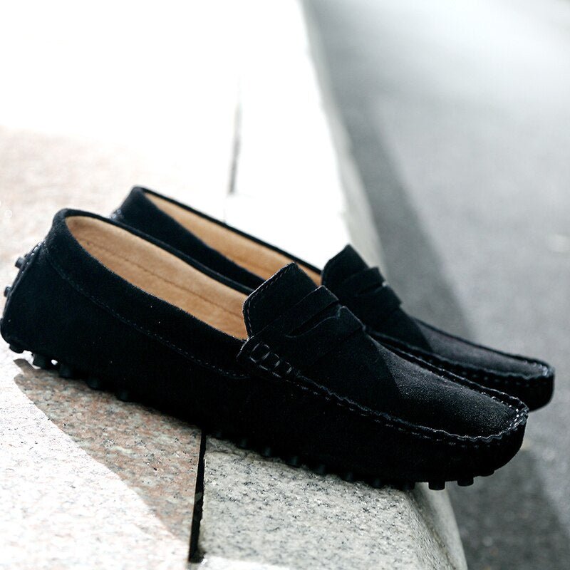 Maarten - Casual suède loafers met penny strap voor heren