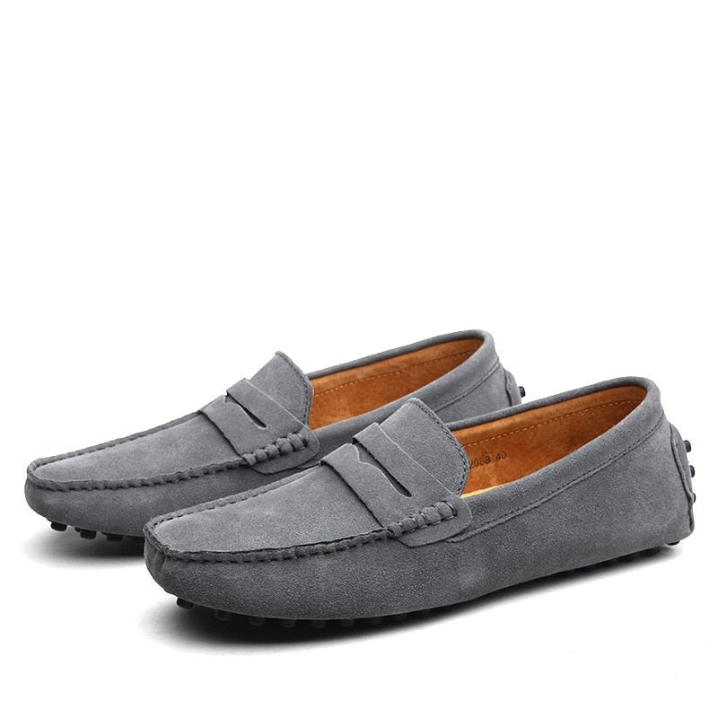 Maarten - Casual suède loafers met penny strap voor heren