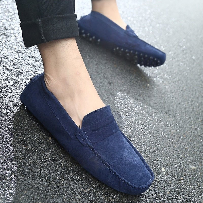 Maarten - Casual suède loafers met penny strap voor heren