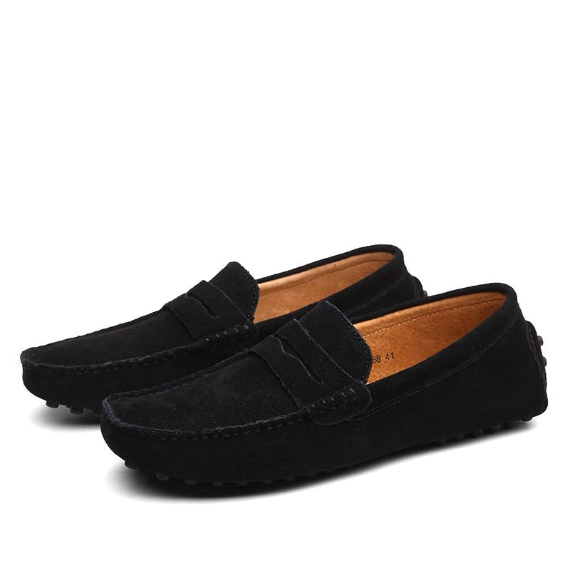 Maarten - Casual suède loafers met penny strap voor heren