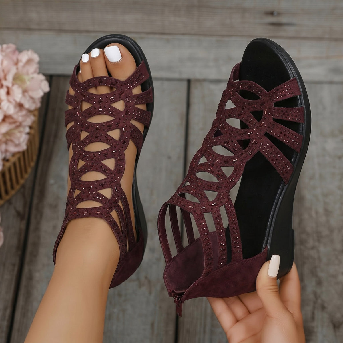 Merel - Elegante sandalen met wedgehak voor dames