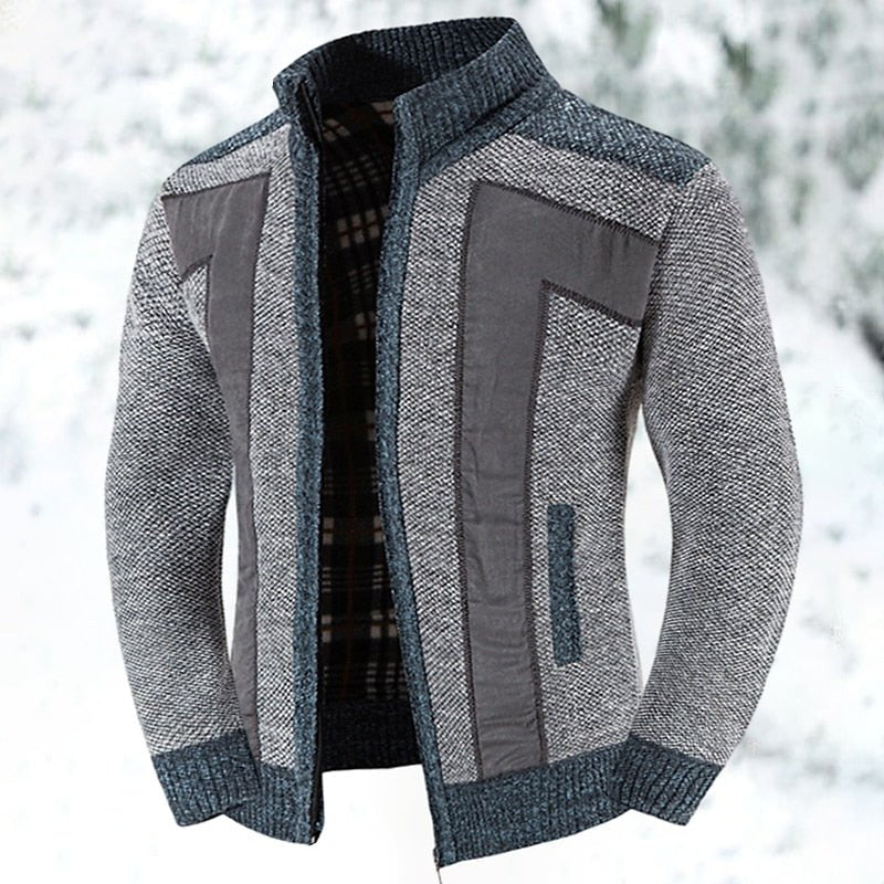 Guus - Warm wollen vest met rits voor heren