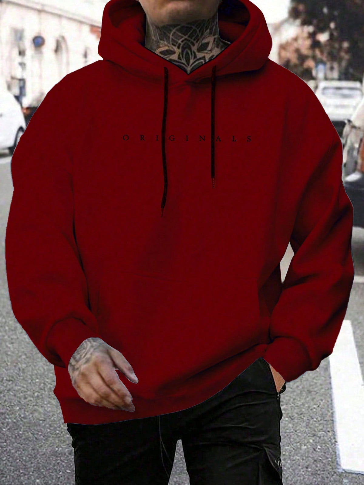 Mees - Casual hoodie met letterprint voor heren