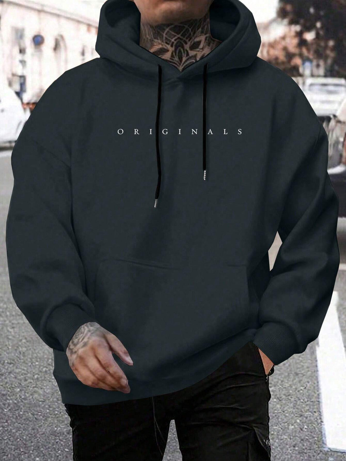 Mees - Casual hoodie met letterprint voor heren