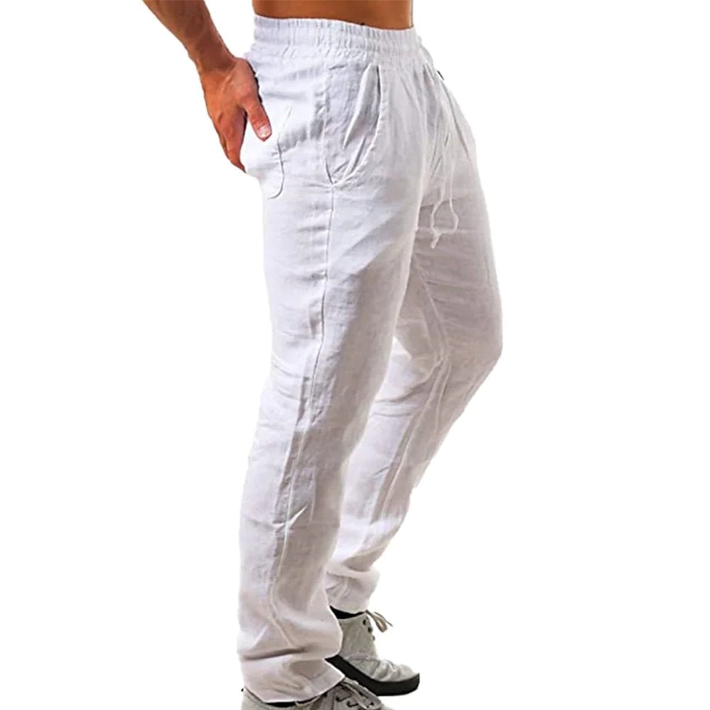 Felix - Luchtige linnen pantalon met elastische taille voor heren