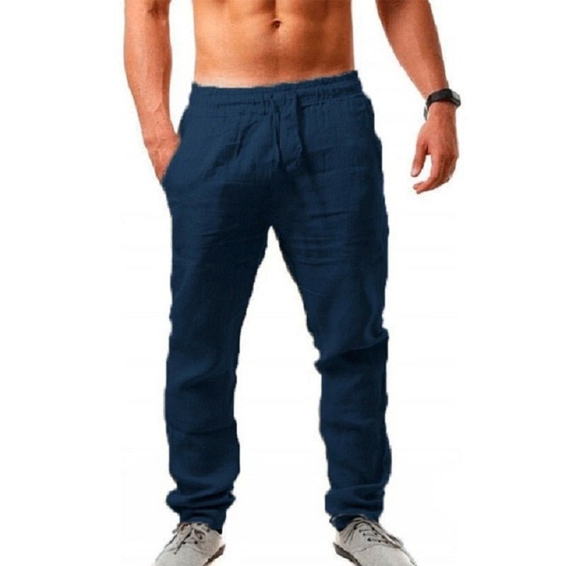 Felix - Luchtige linnen pantalon met elastische taille voor heren