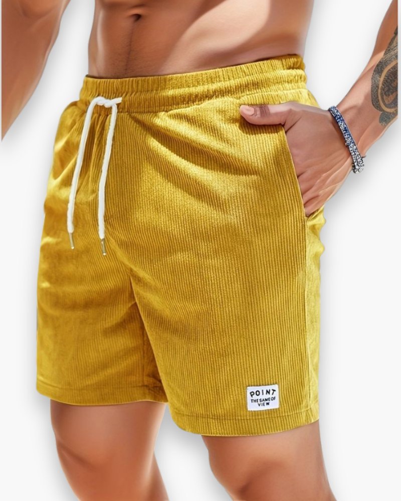 Stef - Casual ribcord herenshorts met zakken